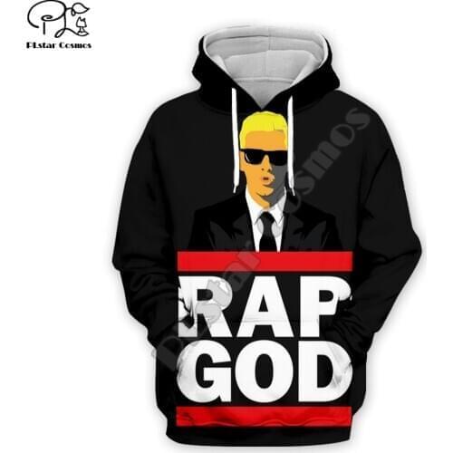 PLstar Cosmos Rapper God Eminem Singer Funny Pullover Man/Women Tracksuit Streetwear Sweatshirt 3DPrint HipHop Casual Hoodies A3