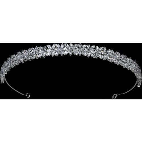 Crown HADIYANA Classical Simple Tiara Elegant Women Wedding Hair Accessories Zirconia Luxury Jewelry BC5633 Couronne De Mariage