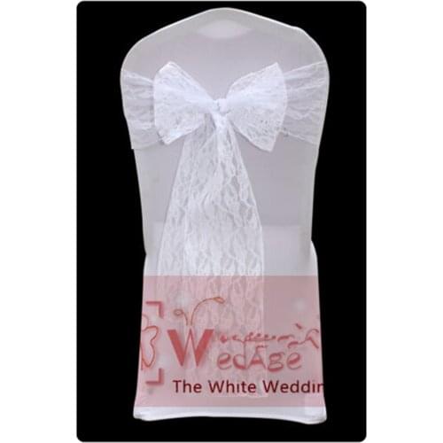 100pcs Lace chair sashes for Weddings Chair Bow /size 7"*108"/frozen party Lace sashes