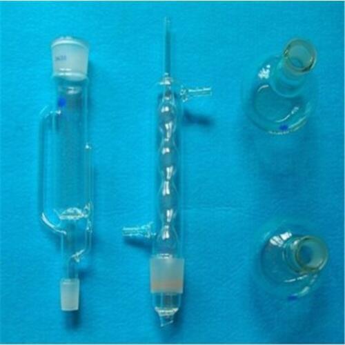 150ml Glass soxhlet extractor kit W condenser and extractor, with 2x150ml flask