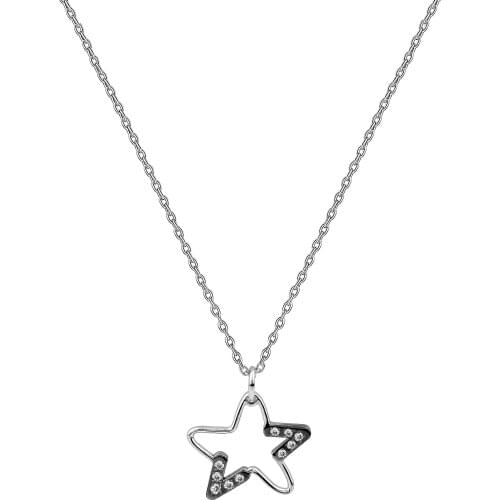 18K Gold Natural Diamond Star Necklace PN019