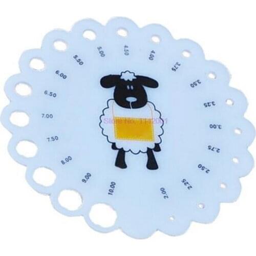 200pcs 2.0mm-10 mm Round Knitting Knit Needle Sizer Gauge Plastic Measure Ruler Sweater Needle Ruler Knitting Sewing Accessories