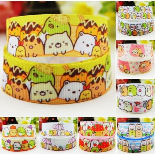 22mm 25mm 38mm 75mm Sumikko gurashi Cartoon Character printed Grosgrain Ribbon party decoration 10 Yards Mul084