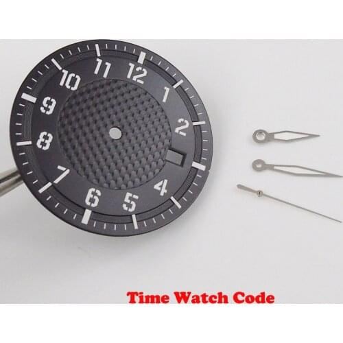 34mm sterile watch dial with luminous hands Fit NH35 NH36 Automatic movement
