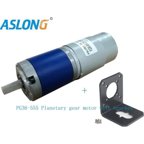 555 high torque 12v dc motor with planetary gear reducer for boat low speed long life gear reducer factory supply PG36-555
