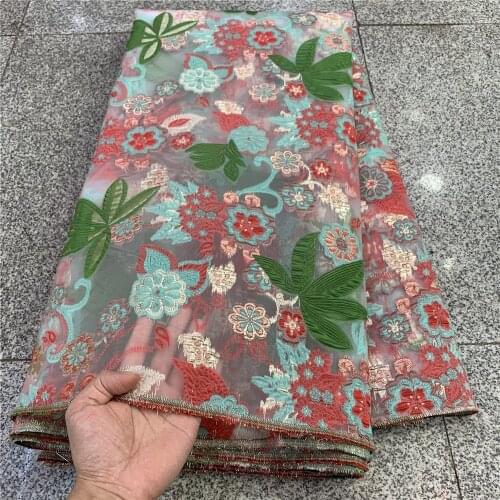 African High Quality Mesh Lace Fabric 2021 Swiss Voile Lace New Arrival France Cord Lace Fabric Wedding Dress ogs0005