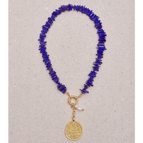 Accessories Natural Irregular Stone Beads Pink Quartz Azurlites Agates Crystal Malachites Amethysts necklace Jewelry women 2021