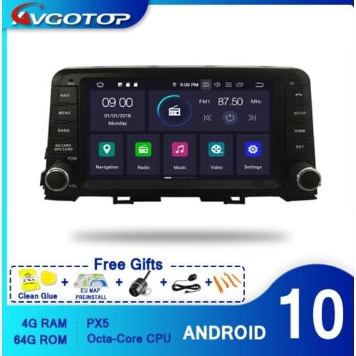 AVGOTOP Android 10 4GB+64GB CAR DVD PLAYER for KIA RIO 2017 KIA PICANTO 2017 Auto Radio IPS HD Screen NAVIGATION