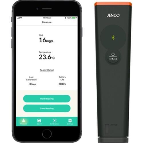 Bluetooth TDS meter temperature tester waterproof Pocket Pen Type iOS Android app RoHS mobile phone