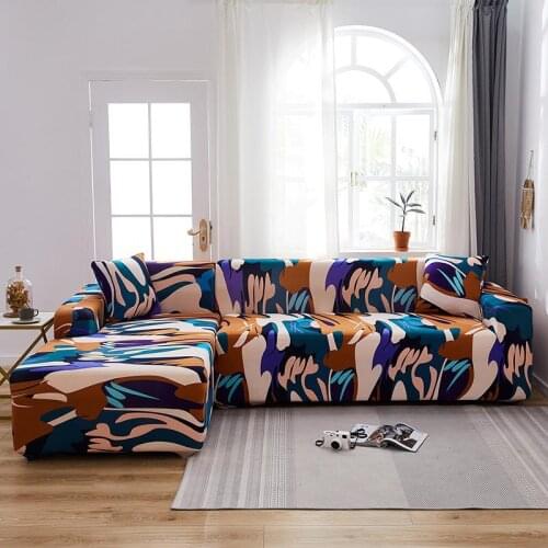 Geometry Art Print Sofa Cover Slipcovers Stretch Sofa Covers for Living Room Elastic Couch Chair Cover Sofa Towel 1-4-seater