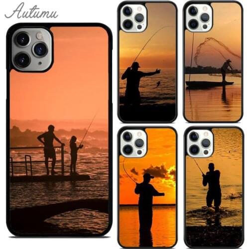 FLY FISHING FISHERMAN Phone Case for iPhone 11 12 Pro Max mini X XR XS SE 2020 5 6S 7 8 Plus Samsung Galaxy S9 S10 Cover shell