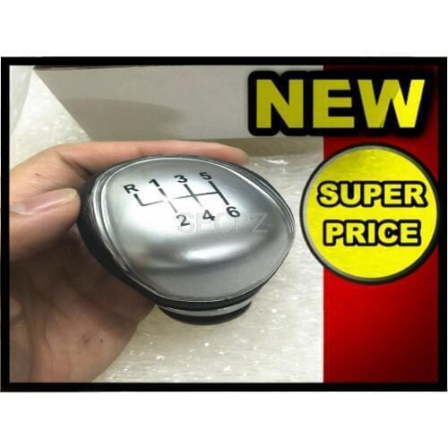 Black and Siver 6 Speed Gear Stick Shift Lever Knob Fit For Ford-Focus MK3/Fiesta/MK7/C-max/Mondeo inner hole diameter 12mm