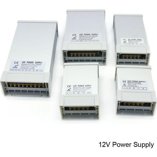 DC 12V Rainproof Power Supply AC 110V-250V 170V-250V to DC 5A 10A 20A 30A 60W 100W 120W 150W 200W 250W 350W 400W Led Driver