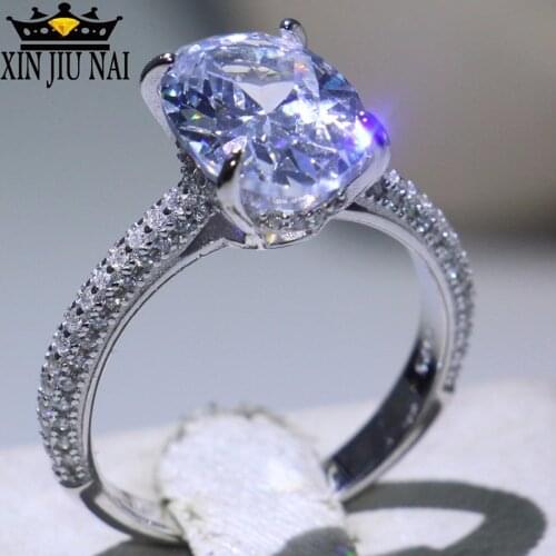 Diamond ladies ring Amazon diamond ring jewelry factory shipping women wholesale AliExpress explosions natural stone jewelry