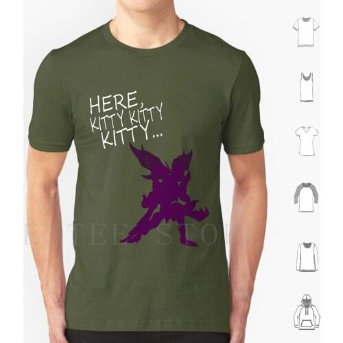 Here Kitty T Shirt Cotton Men DIY Print Legends Riot Games Video Video Games Render Forpiltover War Youtube Twitch Trick2g