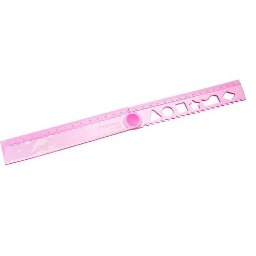 Uxcell Flexible Folding Ruler Plastic Drawing Ruler 2 Fold Metric Measuring Tool