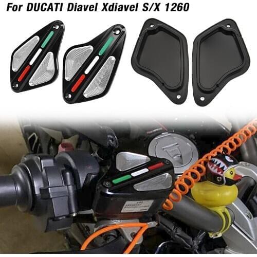 Front Brake Clutch Fluid Reservoir Cover Cap For Ducati Diavel Strada AMG Carbon Cromo 1260 S XDiavel S 2010-2020 2017 2018 2019