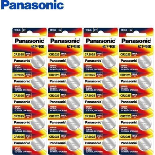 Panasonic 20Pcs/Lot CR2025 Button Battery 20mm*2.5mm 3V Lithium Button Coin Cell Watch Batteries for Watch Computer CR 2025