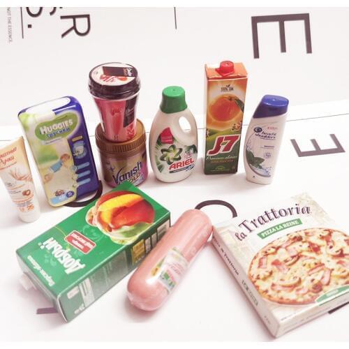 1pcs New Miniature Dollhouse Pretend Food 1/6 Scale Supermarket Miniatural Food For Dollhouse Decor Kitd Toys