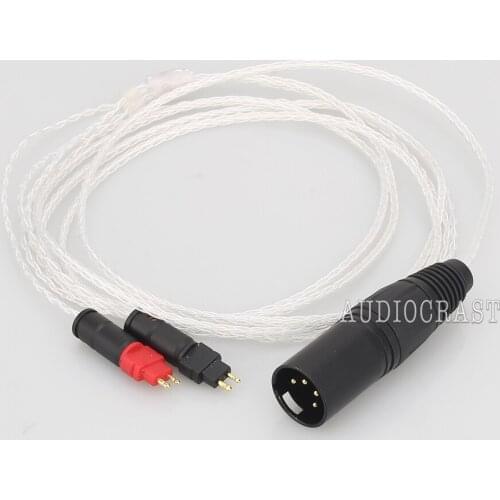 8Cores OCC Silver Plated Headphone Upgraded Cable BALANCED XLR Cable for HD650 HD600 HD660s HD6XX UP-OCC Silver Plated Copper