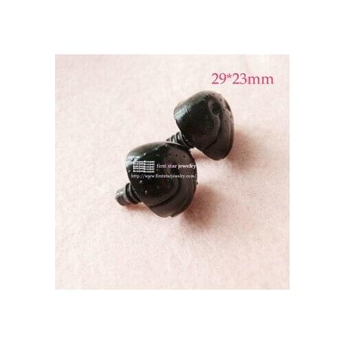 Plastic black dog toy noses for doll accessories with washers 29*23mm/27*21mm you can choose size