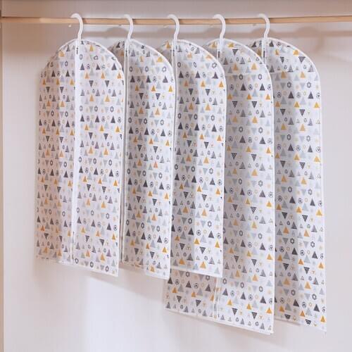 PEVA Clothing Dust Covers Suit Bag Clothes Protector Case Home Storage Bag Pouch Case Organizer Wardrobe Hanging Clothing