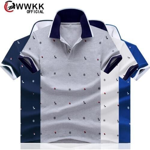 Mens Polo Shirt Brands Clothing 2020 Short Sleeve Summer Shirt Man Black Little ant print Poloshirt Men Plus Size Polo Shirts