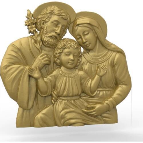 Family 3D model relief STL model for CNC Router carving engraving artcam type3 aspire M357