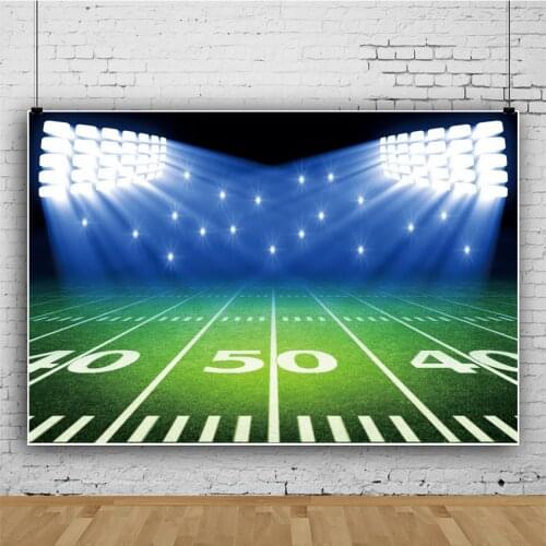 Rugby Field Lights Lawn Sports Backdrop Boys Room Table Decoration Photography Photo Baby Newborn Bath Custom Vinyl Background