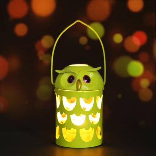 Tooarts Owl Candle Holder 5 Color Hurricane Lamp Practical Ornament Fantastic Ornament Home Furnishing Articles Home Decoration