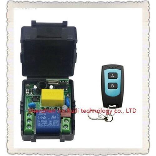 Universal AC220V 1CH 10A Remote Control Switch Relay Output Radio Receiver Module and Waterproof Transmitter Toggle Momentary