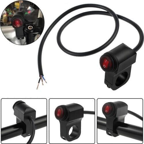 12V 10A Motorcycle Off Switch Aluminum-alloy Black Universal Car Accessories Waterproof Handlebar Headlight Fog Spot light On