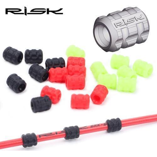 RISK 10 pcs Silica Bicycle Cable Protector Housing Plug MTB Road Bike Brake Shifter Cable Nightlight Protector Ring Ultralight
