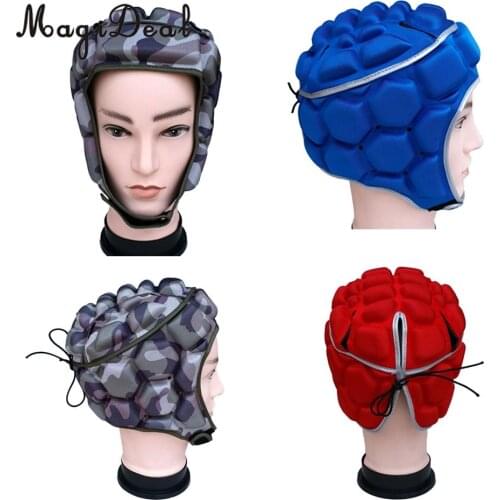MagiDeal Premium Soft Padded EVA Safety Head Gear Protective Helmet for Soccer Rugby Football Goalkeeper, Lightweight Breathable