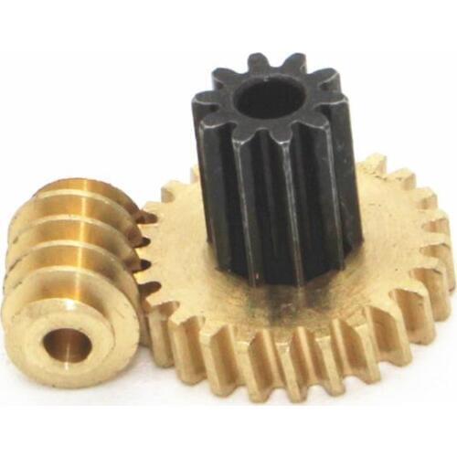 0.5M Copper Dual worm Small modulus 0.5M Duplex gear For JGY-370 2mm hole diameter