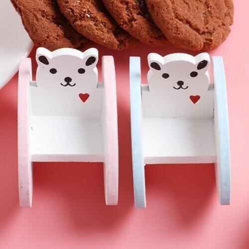 1/12 Dollhouse Mini Cartoon Children Rocking Chair Model Toy Furniture Decor