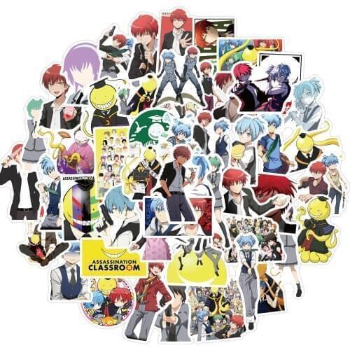 10/50Pcs Japan Anime Assassination Classroom Graffiti Cartoon Stickers for Luggage Laptop Skateboard Bicycle Decal Sticker