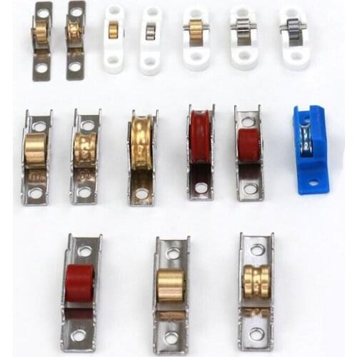10Pcs Cabinet Cupboard Sliding Door Window Sash Wheels Pulley Rollers Heavy Mute Stainless Steel Furniture Hardware