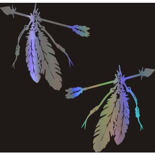 15*15cm Car Sticker Cool Feather Car Bumper Stickers and Decals Car Styling Decoration Door Body Window Vinyl Stickers