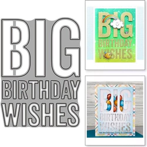 2021 New Big English Words Cutting Dies Stamps Dies Scrapbooking Mold Cut Handmade Tools DIY Craft Decoration Metal Cutting Dies