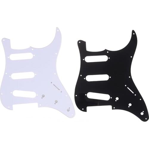 Guitar Pickguard 3 Ply Electric Guitar Pickguard Scratch Plate For Strat Stratocaster Black Instruments & Gear