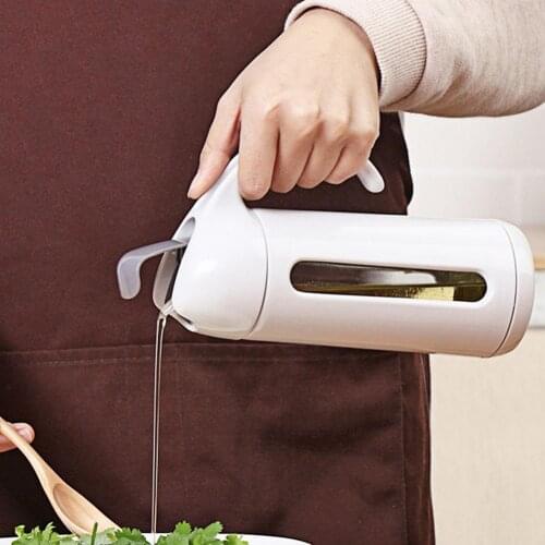 320ml Glass Oil Bottle Portable Kitchen Olive Oil Vinegar Oil Dispenser Bottle Automatic Cap Storage Jar Kitchen BBQ Tools