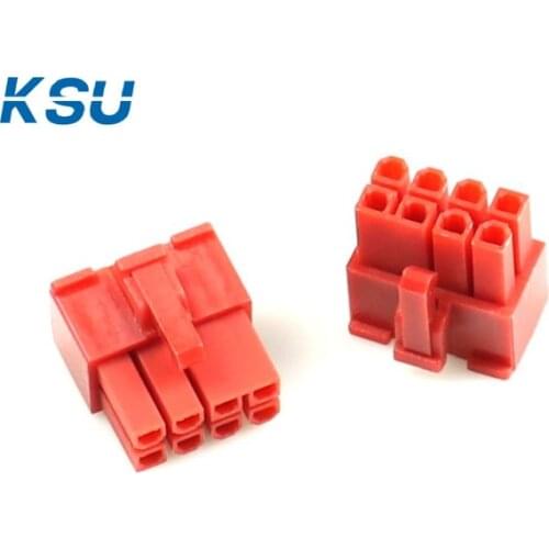 4.2mm RED 2*4PIN 8-Pin 8PIN male for PC computer ATX graphics card GPU PCI-E PCIe Power connector plastic shell Housing