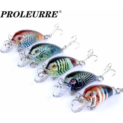 5pcs Mixed Colors Crank Fishing Lure Set Hard Bait Mini Minnow Floating Swing Crankbait Crazy Artificial Bionic Wobblers Tackle