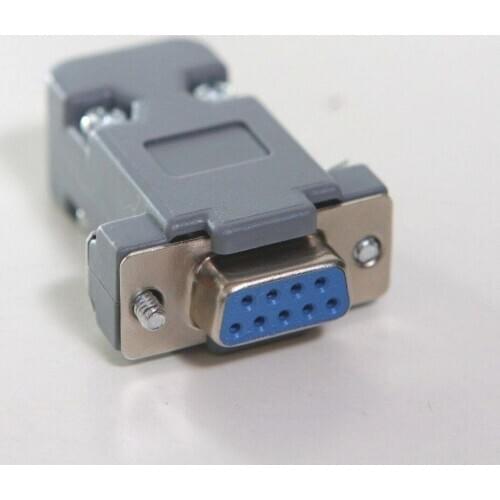 9 Pin Female D-Sub Socket Solder Connector RS232 Serial DB9 and Grey Hood
