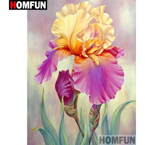 HOMFUN 5D DIY Diamond Painting Full Square/Round Drill "Yellow flower" 3D Embroidery Cross Stitch gift Home Decor A02625