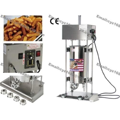 Free Shipping Commercial Use Automatic 110v 220v Electric 15L Spanish Doughnuts Maker Churrera Churros Machine Filler with 5 Noz