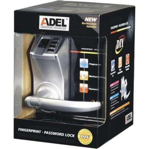 3 in1 Fingerprint lock Adel Silver 3398 Fingerprint Lock Biometric Fingerprint Door Lock DHL Free Shipping