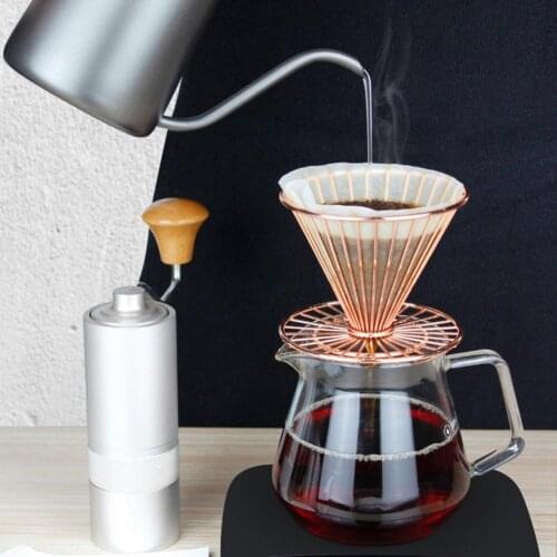 Coffee Filter Holder Reusable Radial Pattern Stainless Steel New Style Tea Filter Basket for Home
