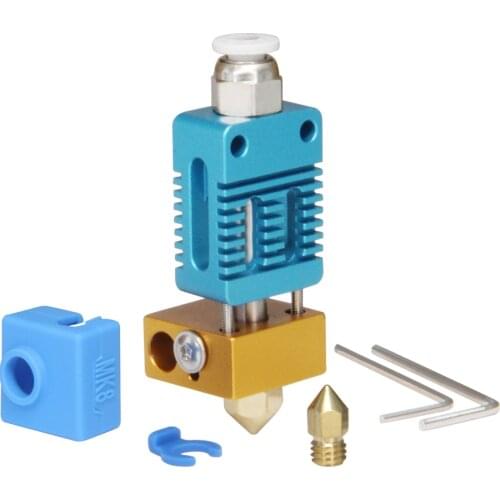 Extruder Hotend Kit Assembled 3D Printer Parts with Silicone Cover with 2X0.4mm Nozzles for Ender 3,Ender 3 Pro,CR-10,CR-10S